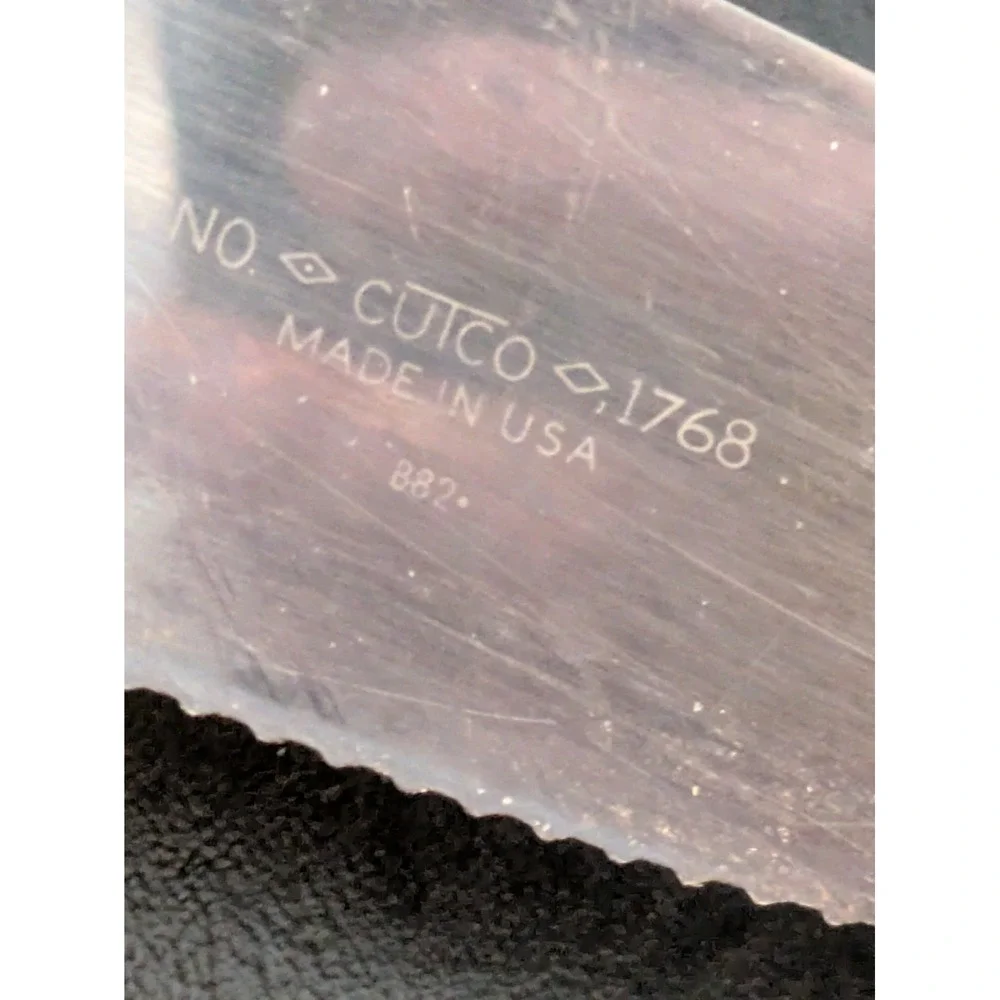 Cutco 1768 Spreader Spatula Serrated Knife Brown Marbled Handle USA - Picture 2 of 5